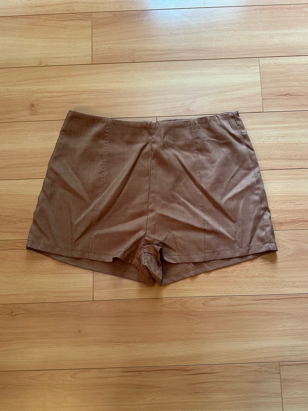SHEIN Brown High Waist Tailored Shorts  tan XL 2 inch inseam 2” NWOT